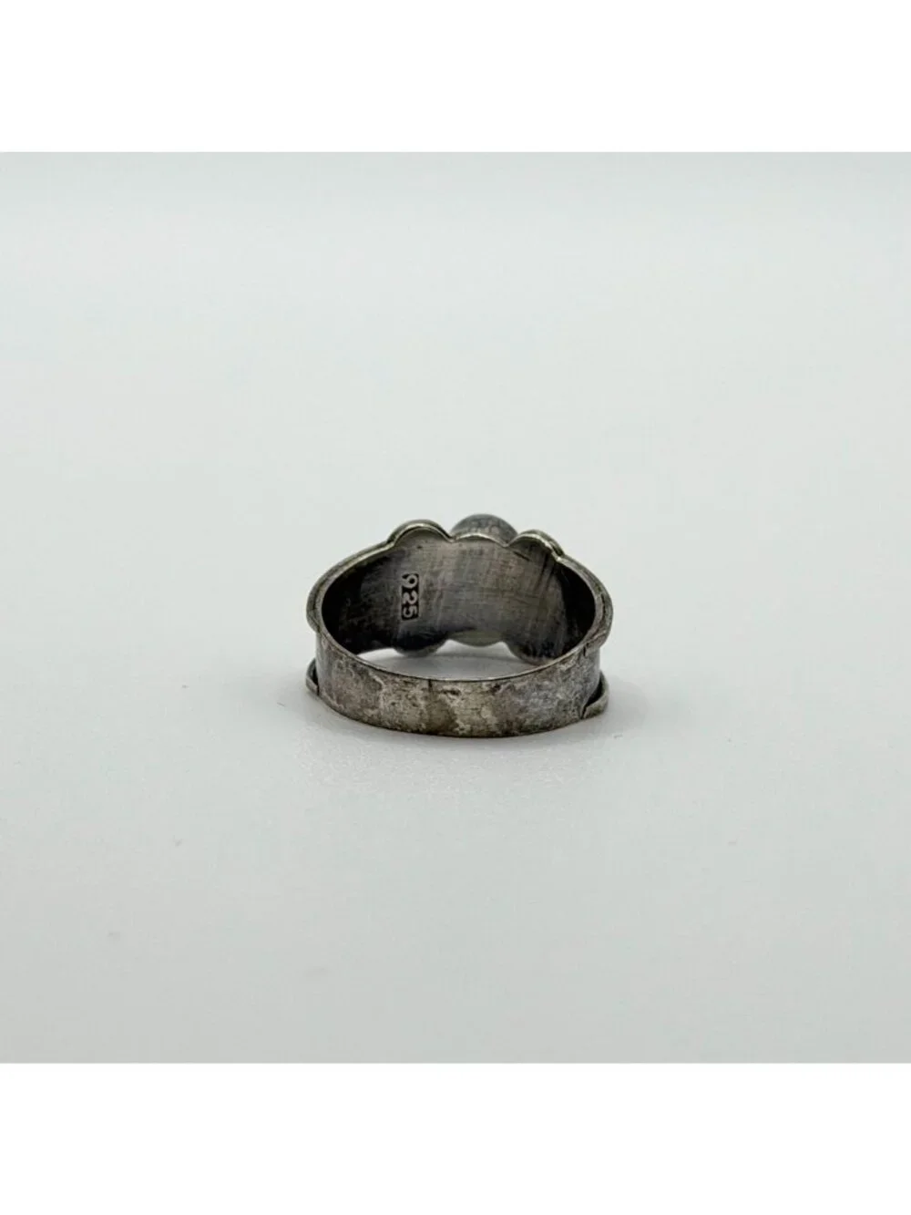 925 Sterling Silver Black Onyx Ring With Modernist Design